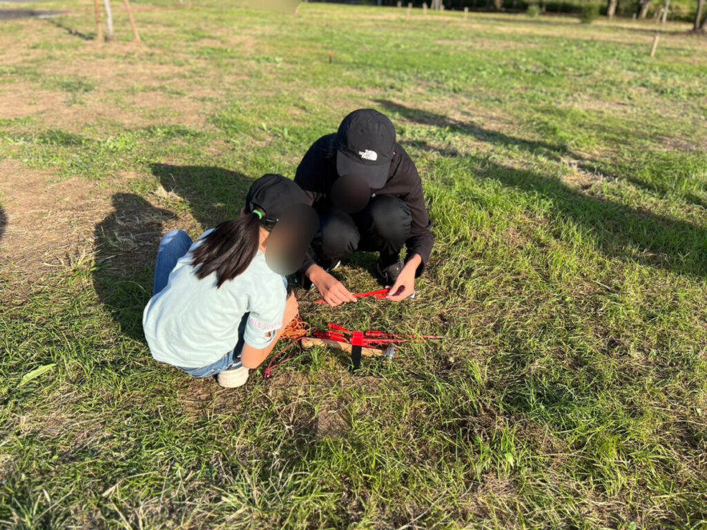 片付け中