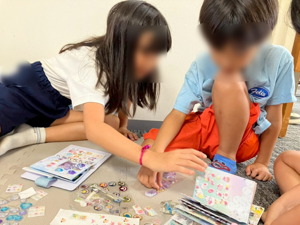 シール交換中